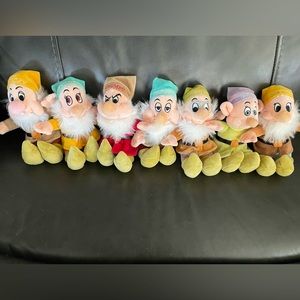 Official Disney store seven dwarfs vintage stuffies